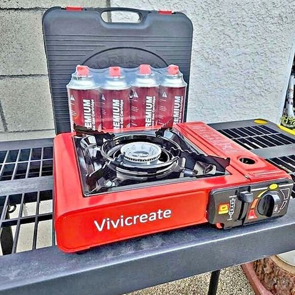 Tabletop 1 Burner Butane Camping Stove - Picture 1 of 2